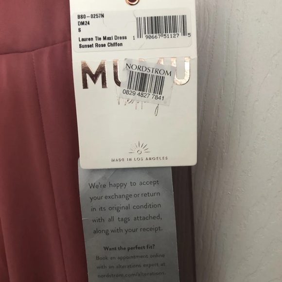 NWT Show Me Your Mumu Lauren Tie Back Chiffon A-Line Small - Picture 5 of 9